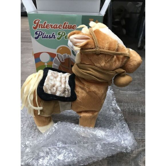 Marsjoy Interactive Plush Brown Horse Toy Talking Singing Leash New - Picture 2 of 7